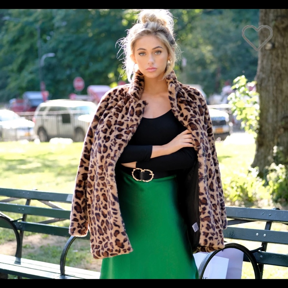 She's Trending Leopard Print Vegan Fur Coat